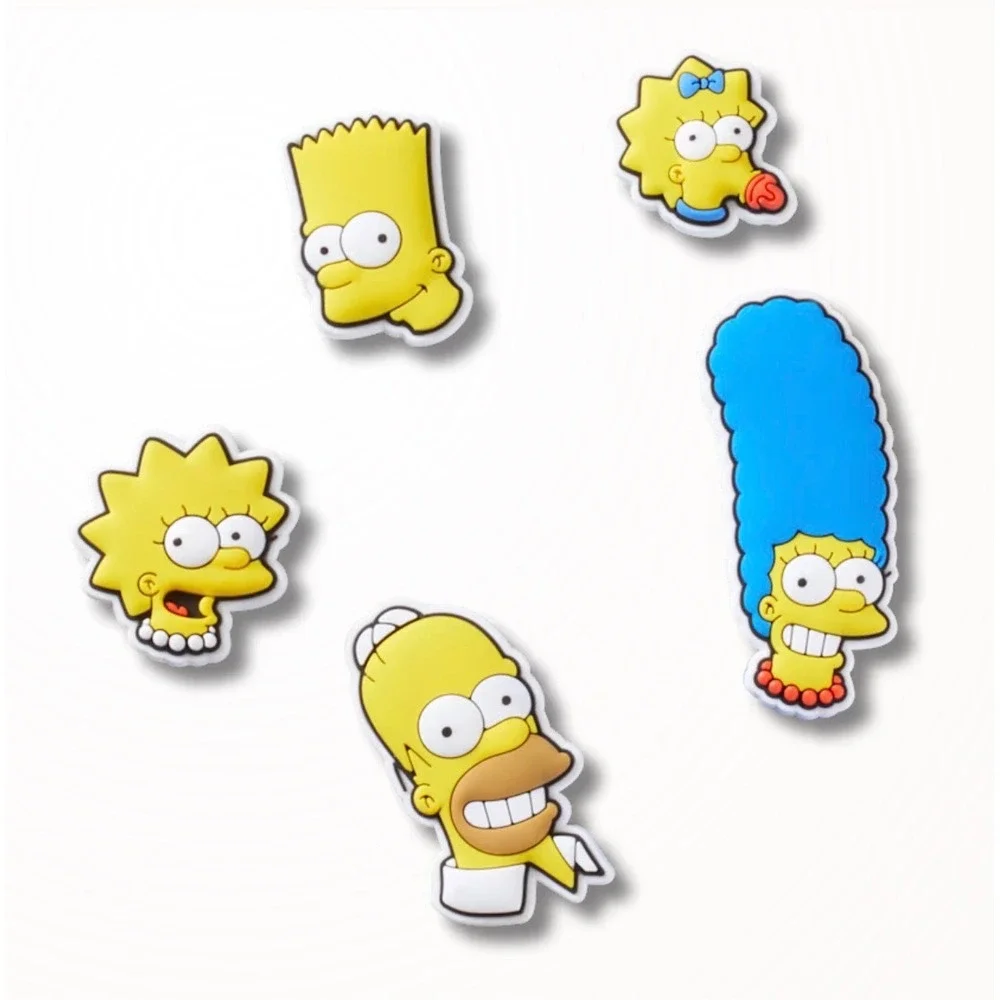 Crocs The Simpsons Jibbitz Charms 5-Pack Homer Marge Bart Lisa Maggie NEW